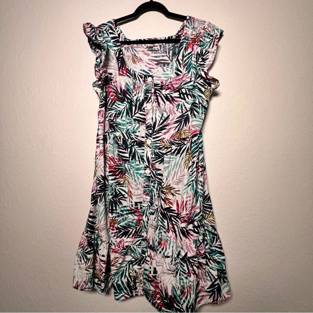 Beach lunch lounge button front dress 💗 linen blend 💗 large